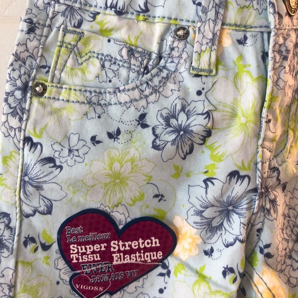 Vigoss NWT Jagger skinny blue green flower pants 4 - Picture 2 of 7